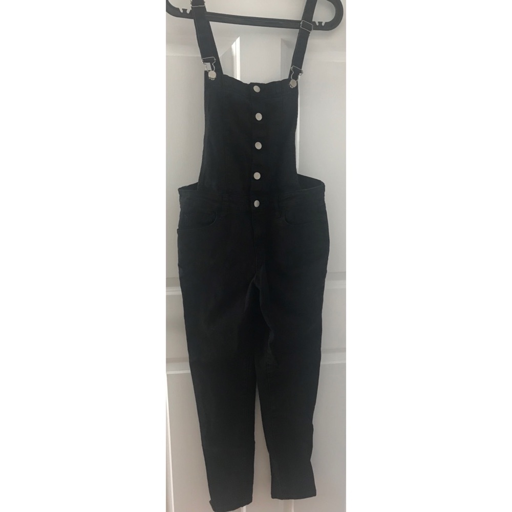 EUC Black K&K Skinny Jean Overalls